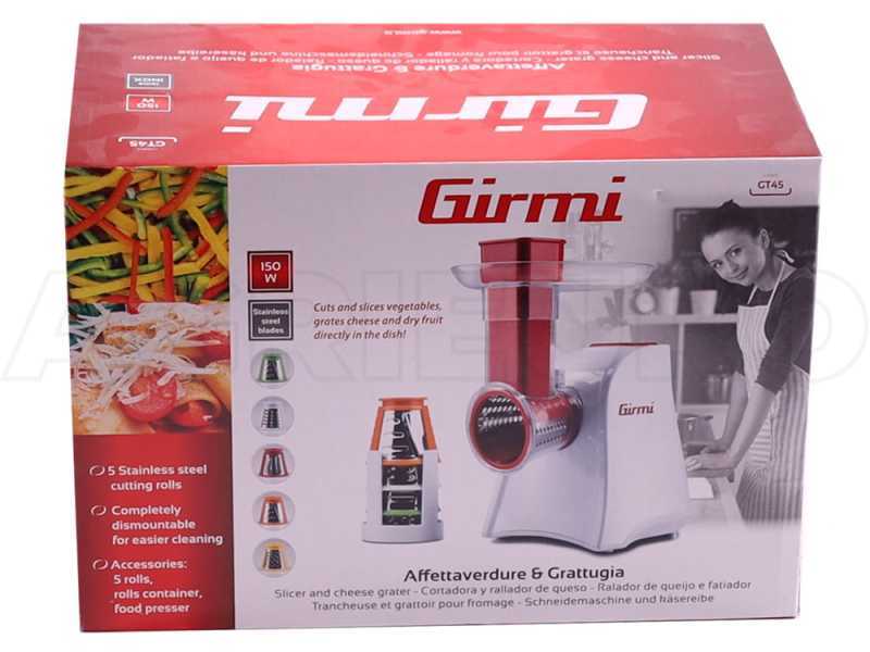 Girmi GT4500 - Electric Vegetable Slicer/Grater - 150 W