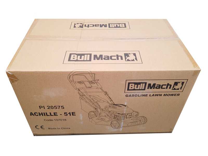 BullMach ACHILLE 51 E Self-propelled Lawn Mower with Electric Start - 4 in 1 - 224 cc Petrol Engine