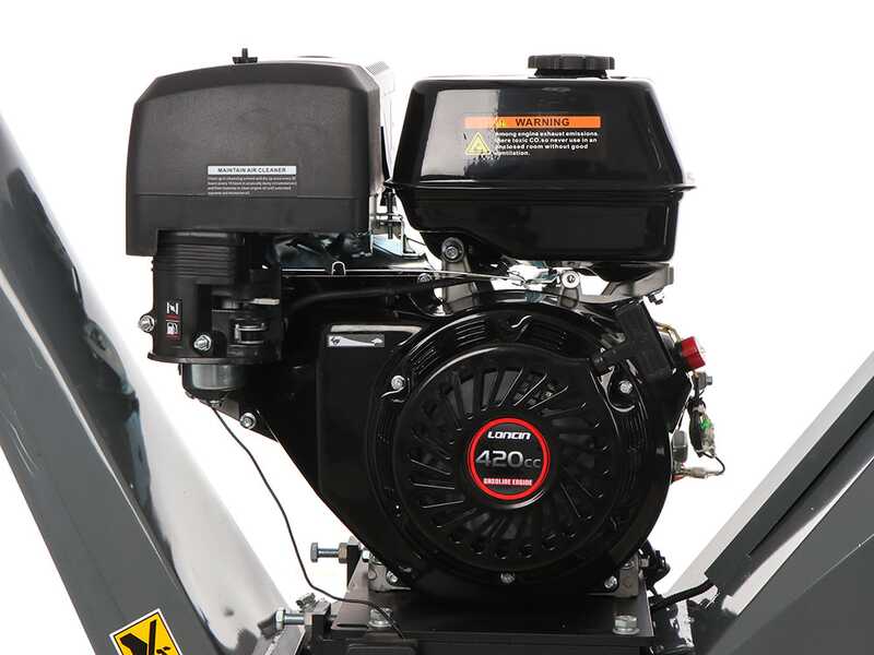 Wortex Tiger D420/120L - Petrol wood chipper with crawler base - Loncin D420 engine