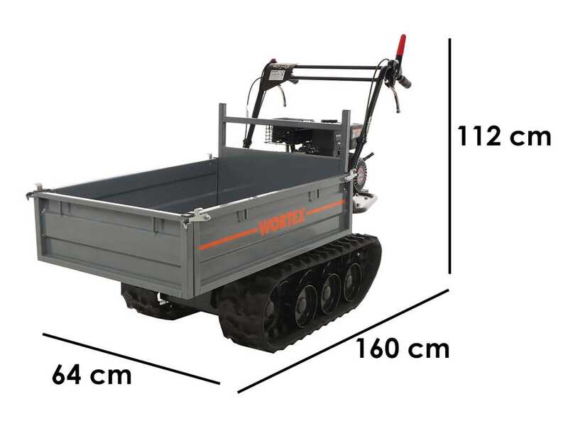 Wortex SFL 300 Tracked Power Barrow - Extendable body with 300 Kg load capacity