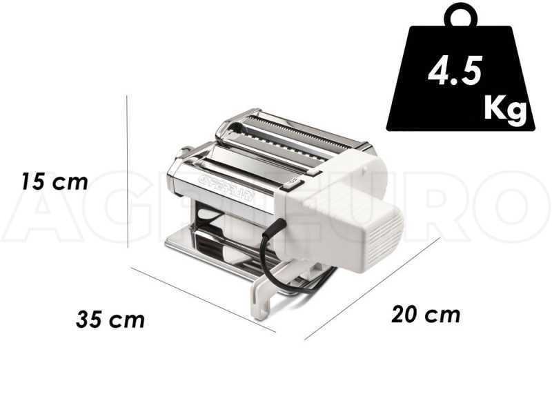Girmi Pasta Machine - 90W Electric/Manual Stainless Steel Pasta Maker 