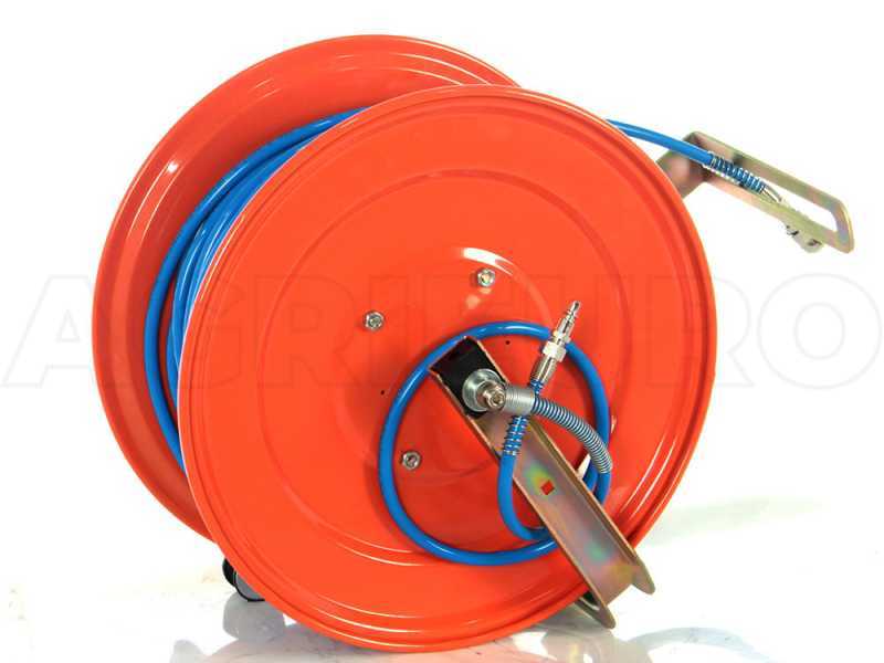 Hose reel with 70 mt Polyurethan pneumatic hose for air compressor