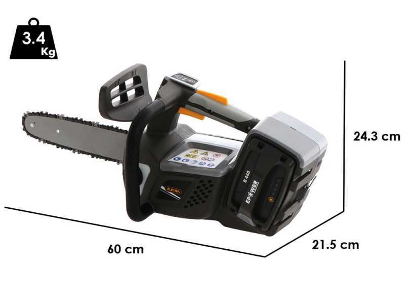 Alpina store battery chainsaw