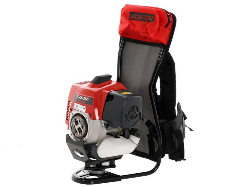 Blue Bird TJ 53 E - 180 cm Petrol Hook Shaker with Kawasaki Backpack Engine - Olive Shaker