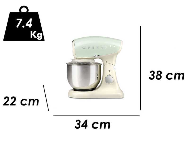 G3 FERRARI Pasta Maker DELUXE Green - Planetary dough mixer - 1200 Watts