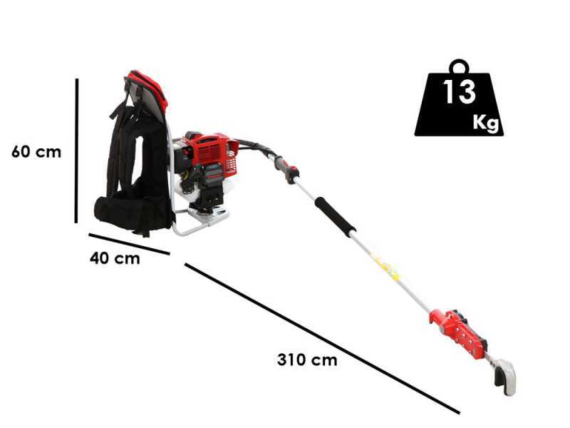 Blue Bird TJ 45 - 180 cm Petrol Hook Shaker with Kawasaki Backpack Engine - Olive Shaker