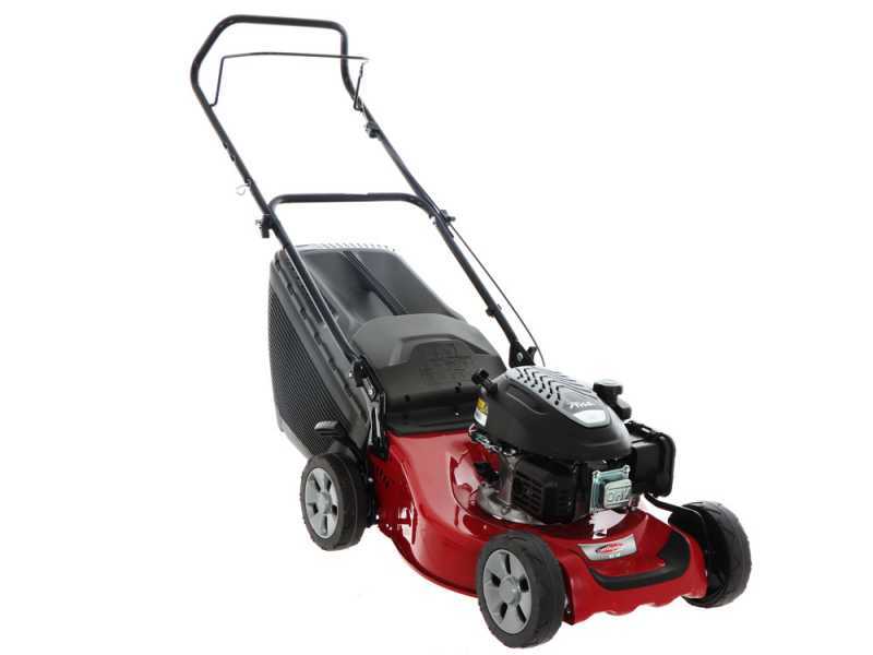 Petrol store grass mower