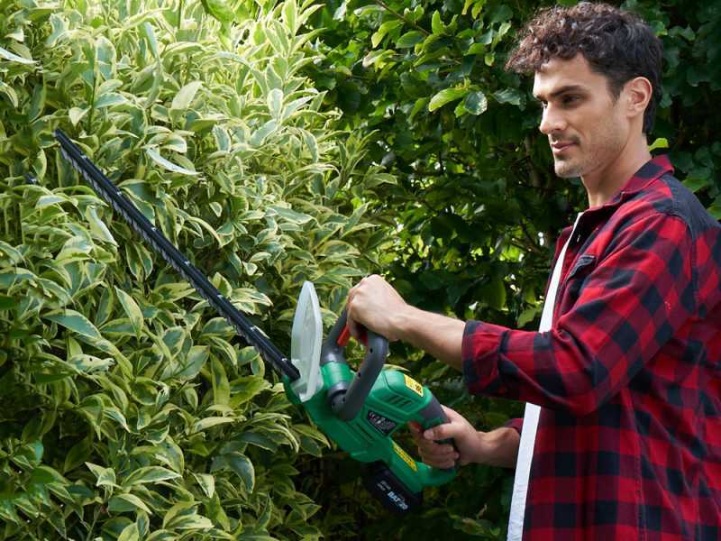 RIBIMEX PRBAT20-TH Battery-powered Electric Hedge Trimmer - 20 V 2Ah Battery
