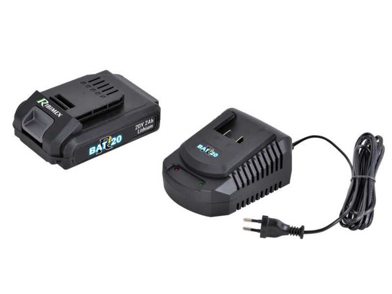 RIBIMEX PRBAT20-TH Battery-powered Electric Hedge Trimmer - 20 V 2Ah Battery