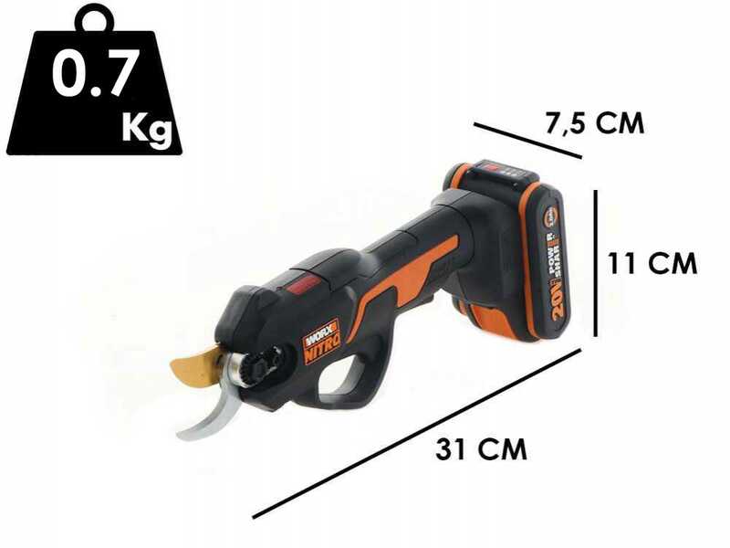 Worx NITRO WG330E.9 - Battery-powered Pruning Shears - 20V - 22mm Cutting diameter - WITHOUT BATTERY AND CHARGER