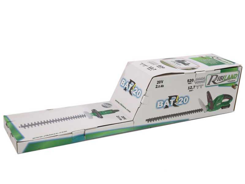 RIBIMEX PRBAT20-THSB Battery-powered Electric Hedge Trimmer - 20 V 2Ah - WITHOUT BATTERY AND BATTERY CHARGER