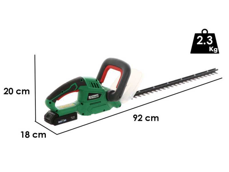 RIBIMEX PRBAT20-THSB Battery-powered Electric Hedge Trimmer - 20 V 2Ah - WITHOUT BATTERY AND BATTERY CHARGER