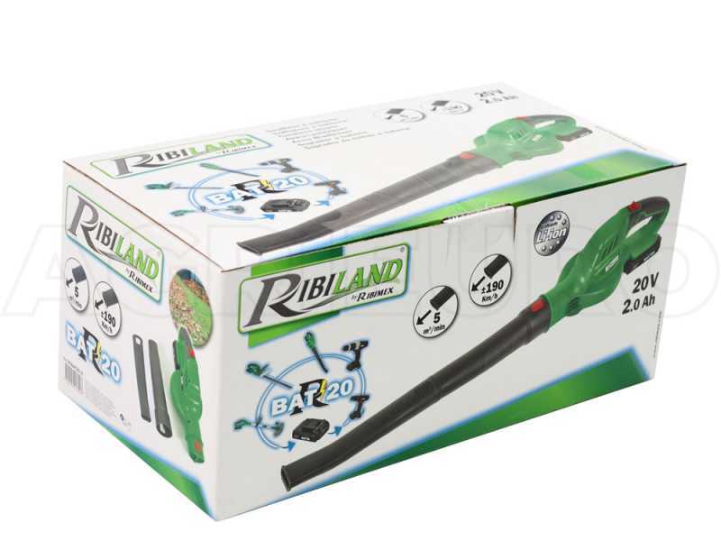 RIBIMEX PRBAT20-SSB Battery-powered Leaf Blower - 20 V - 2Ah - WITHOUT BATTERY AND CHARGER