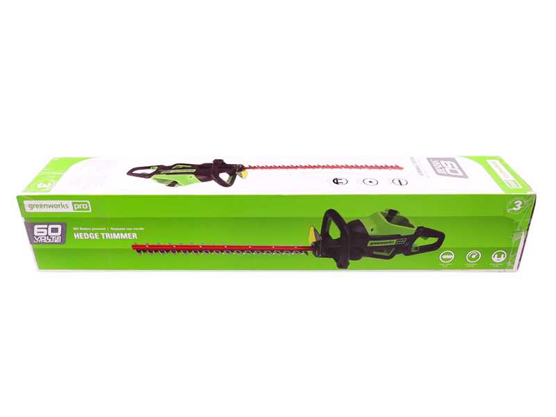 Greenworks GD60HT66 battery powered hedge trimmer best deal on
