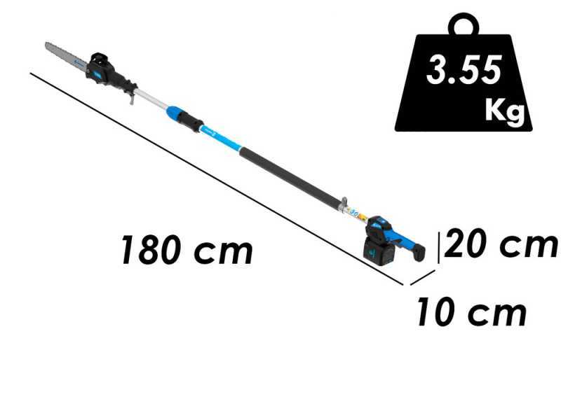 Campagnola T-REX 160 Manual Battery-powered Electric Pruner - 240 cm on Pole - 21.6 V 5Ah Battery