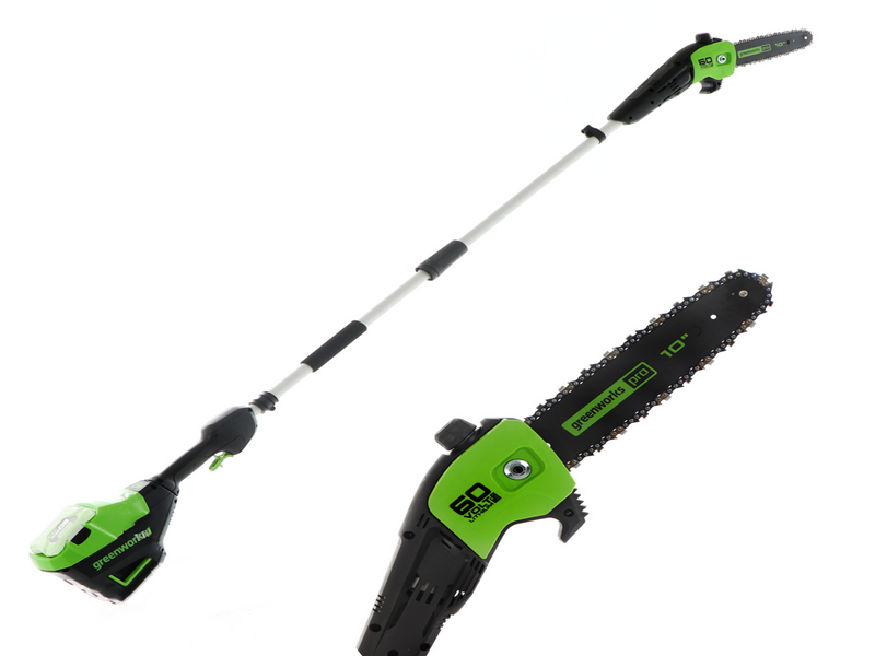 Greenworks GD60PS25 60 V battery powered Pruner on Extension Pole WITHOUT BATTERY AND BATTERY CHARGER