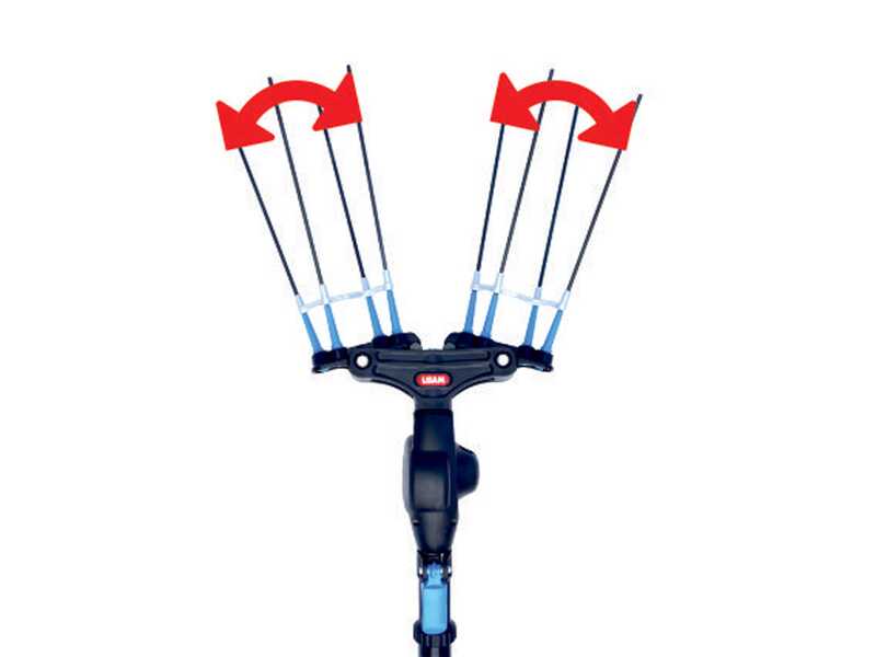 Lisam Thor Electric Battery-powered Olive Harvester - With 8 carbon prongs - 250-350 cm - Telescopic Pole