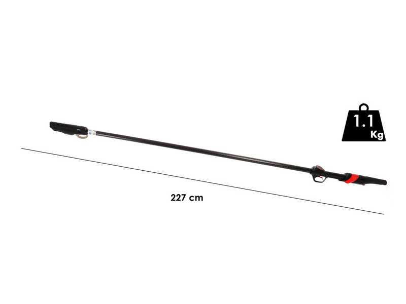 Infaco F3020 Electric Pruning Shears on fixed carbon pole 227 cm - &Oslash; 40 mm standard Kit - battery and backpack included