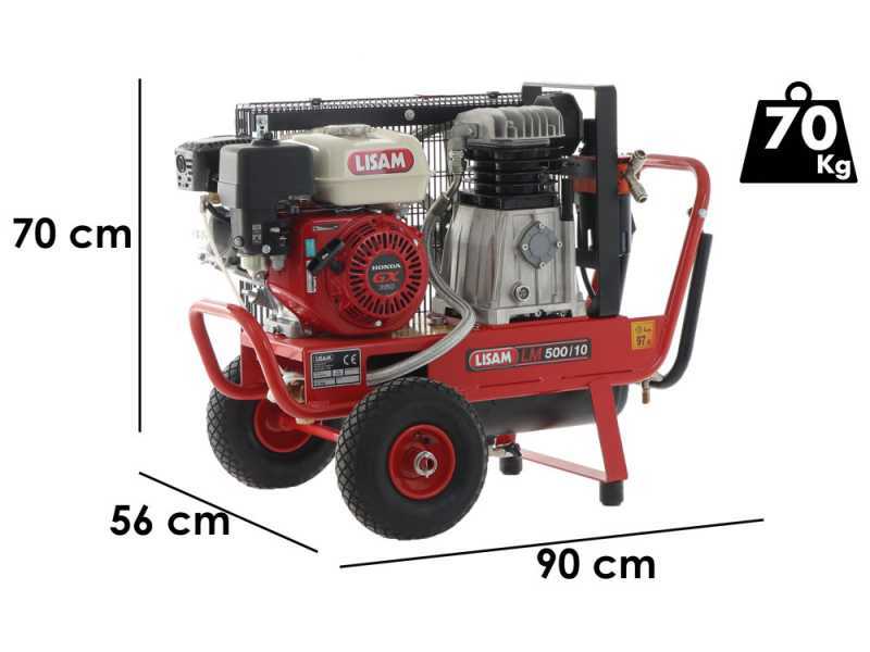 KIT HOBBY Lisam LM 500/10 Engine-driven Air Compressor for 2 Operators + 2 MG Magnesium Pneumatic Olive Harvesters + 2AT02 Poles