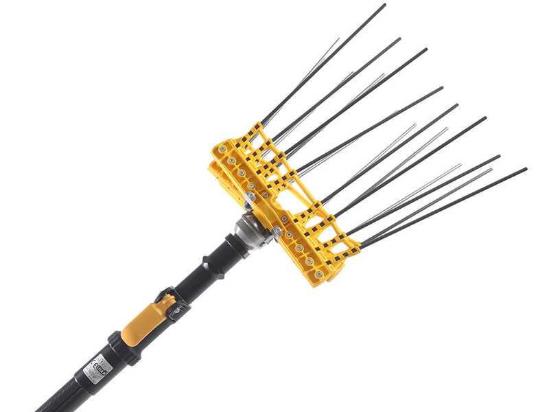 Electric Battery-powered Olive Harvester Lisam Swing - With 8+8 carbon prongs - 220-300 cm - Telescopic Pole