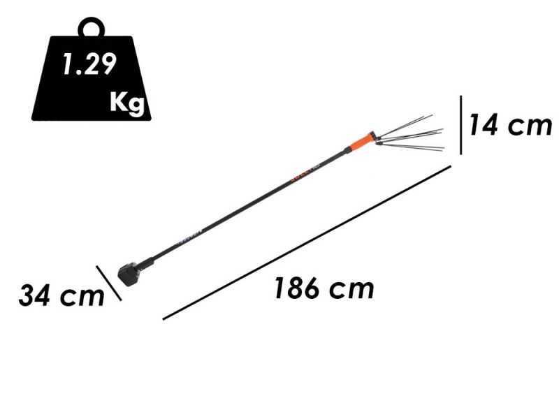 Jolly V34 - Olive Harvester with Lithium Batteries - Fixed Pole