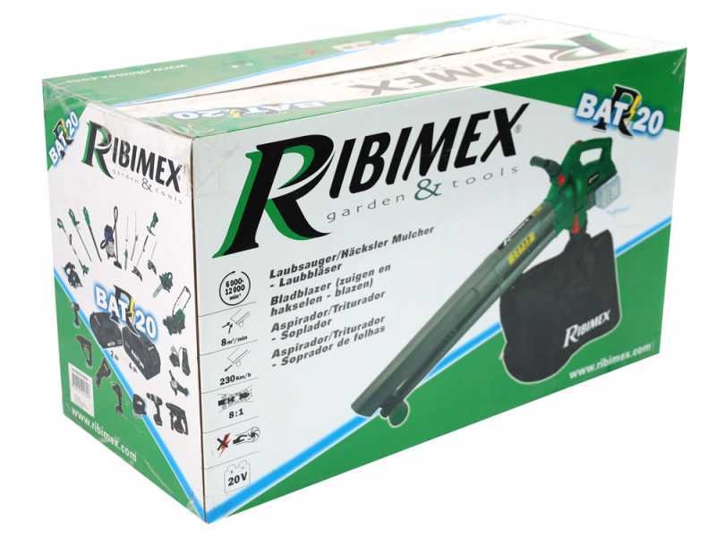 RIBIMEX PRBAT20-ASBSB Battery-powered Leaf Blower - Garden Vacuum 40 V - WITHOUT BATTERY AND CHARGER