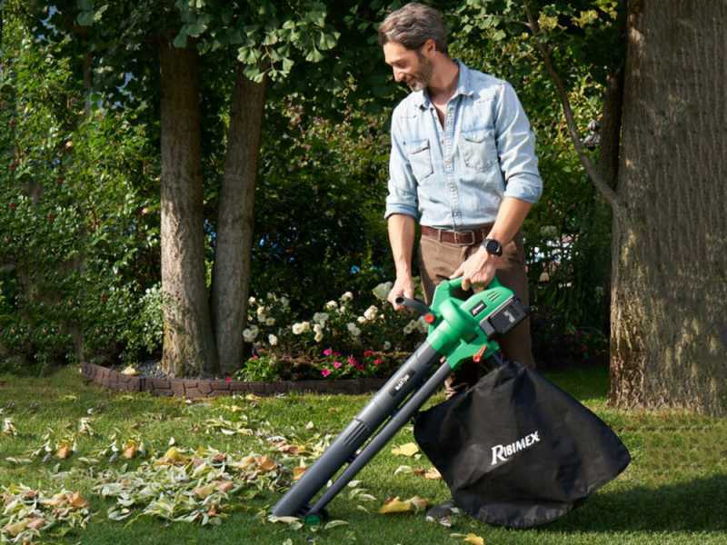 RIBIMEX PRBAT20-ASBSB Battery-powered Leaf Blower - Garden Vacuum 40 V - WITHOUT BATTERY AND CHARGER