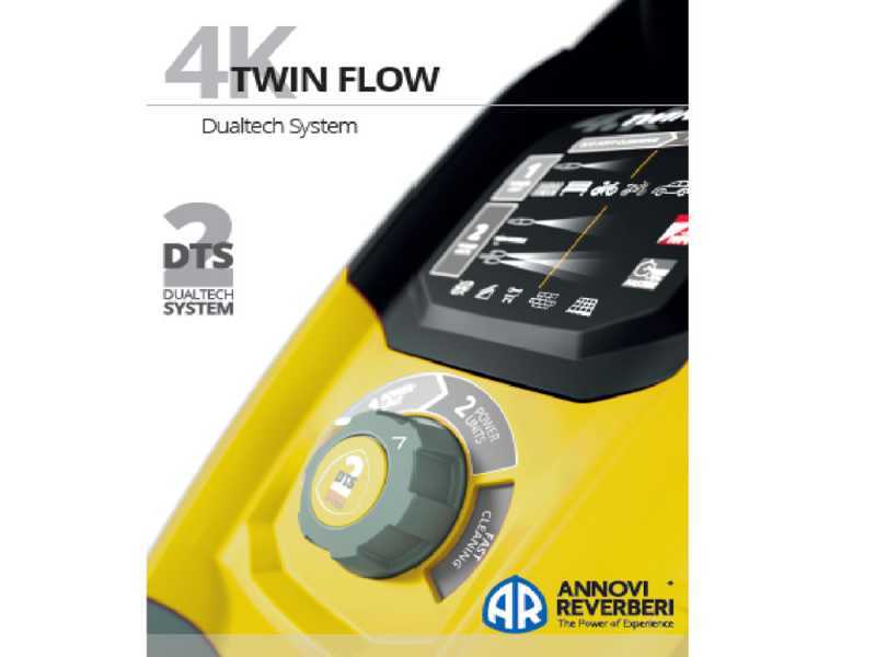 Annovi &amp; Reverberi Twin Flow 4.0 Classic Yellow Pressure Washer, 150 bar max, 13.5 L/min flow rate