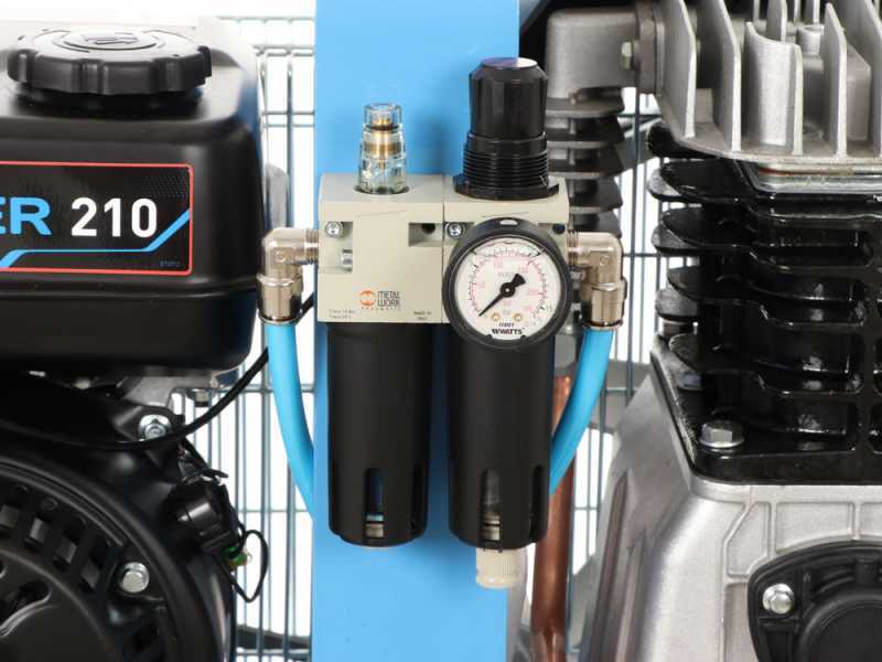 Campagnola MC 548 Petrol Engine-driven Air Compressor with 7 Hp Petrol Engine