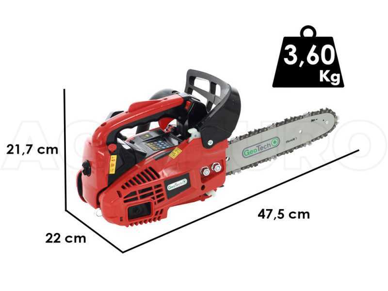 GeoTech GMS 25-25 - Petrol Pruning Chainsaw - 25 cm Blade