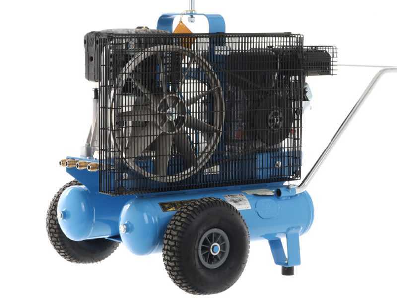 Campagnola MC 658 7Hp Petrol Engine-driven Air Compressor KIT + 2 Tuono Evo Pneumatic Olive Harvesters