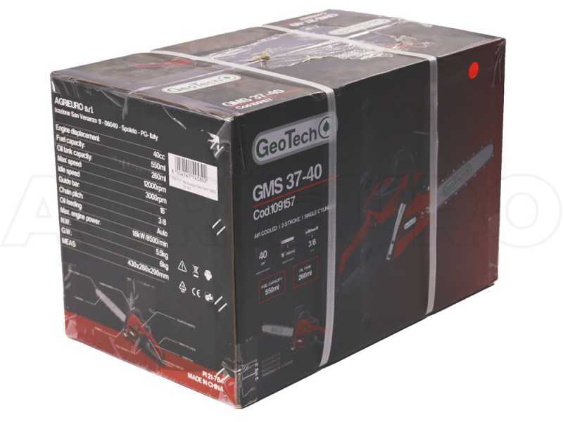 GeoTech GMS 37-40 - Petrol Cutting Chainsaw - 40 cm Blade