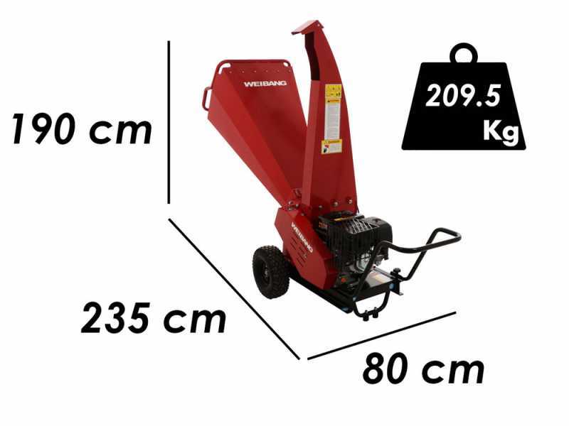 Weibang WBCH1013LCD - Petrol garden Shredder - 420cc Loncin Gasoline Engine