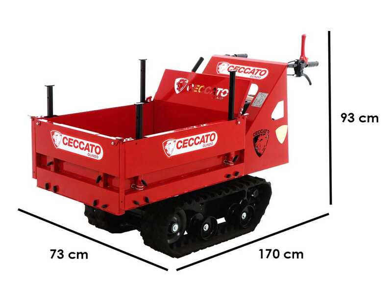 CECCATO CINGOLONE Tracked Power Barrow - Extendable body - 350 kg Load capacity