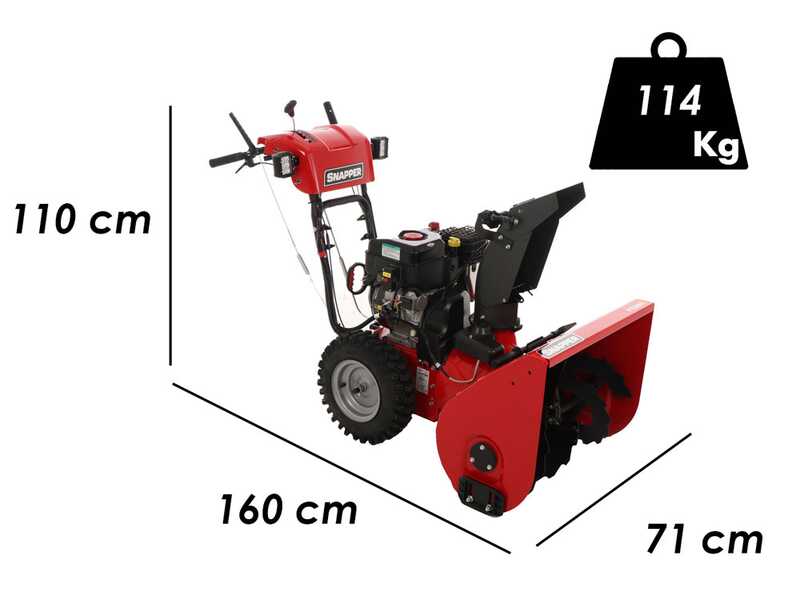 Snapper H1528ES - Petrol Snowplough - B&amp;S 1450 Snow