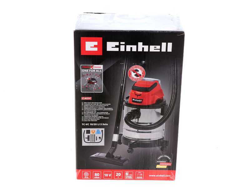 Einhell TC-VC 18/20 Li - Battery-Powered Wet and Dry Vacuum Cleaner - 18V 5.2Ah