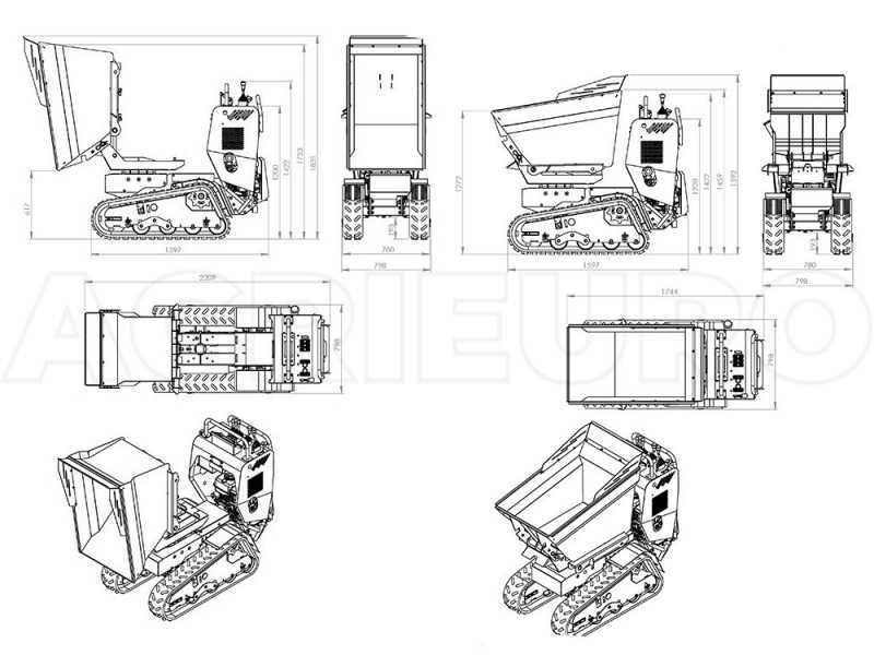 AgriEuro Top-Line RAPTOR 7800 YEDT Tracked Power Barrow - Yanmar L100E