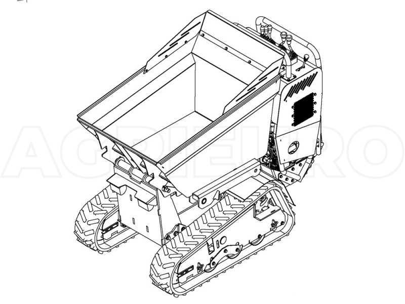 AgriEuro Top-Line CARGO L 10000 HED 4.0 Tracked Power Barrow - Honda GXe630