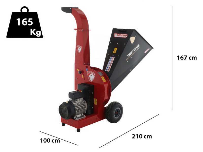 Ceccato Triton Big - Professional Three-Phase garden Shredder - With disc and hammers