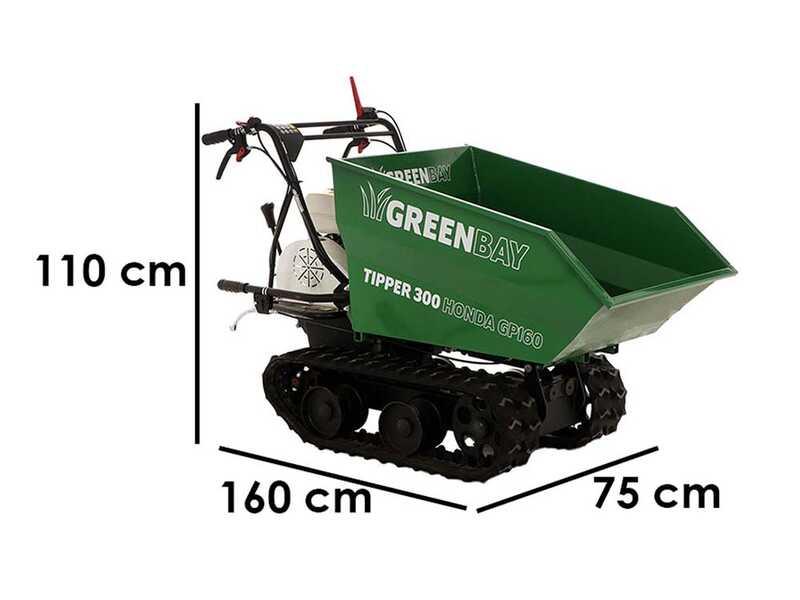 GreenBay Tipper 300 Tracked Power Barrow - Dumper - Honda GP160 Engine