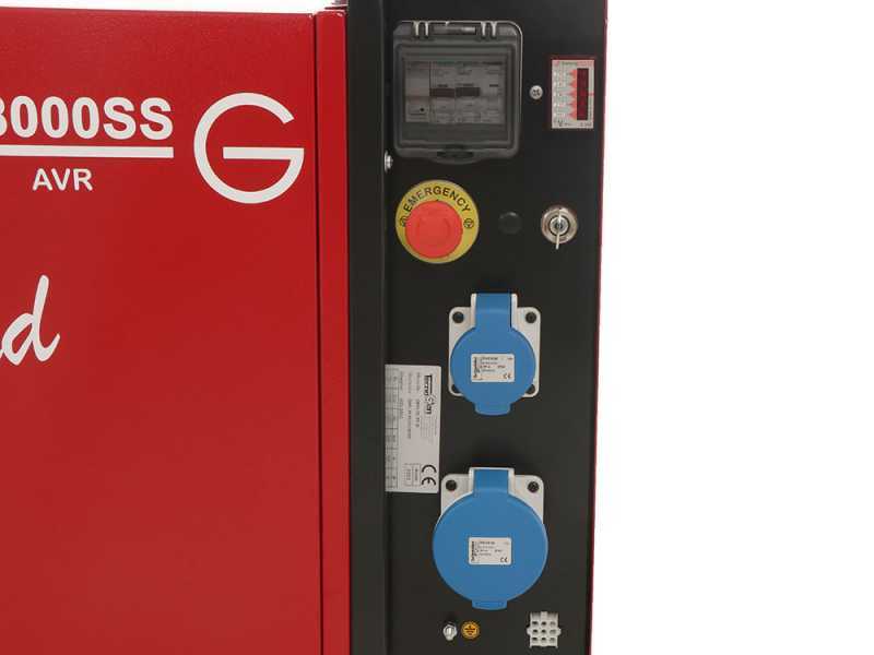 TecnoGen H8000SS/A - 5.8 kW Petrol Silenced Power Generator - DC 5.2 kW Single-phase + ATS