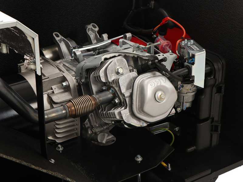 TecnoGen H8000SS/A - 5.8 kW Petrol Silenced Power Generator - DC 5.2 kW Single-phase + ATS