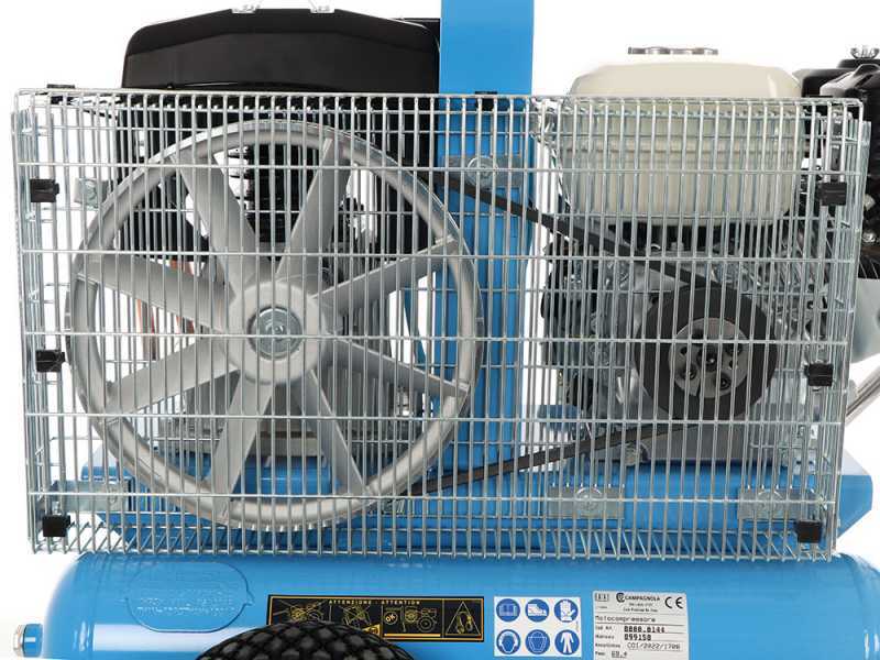 Campagnola MC 545 Petrol Engine-driven Air Compressor Honda GP160 KIT + 2 Tuono Evo Pneumatic Olive Harvesters + Victory Pneumatic Pruning Shears