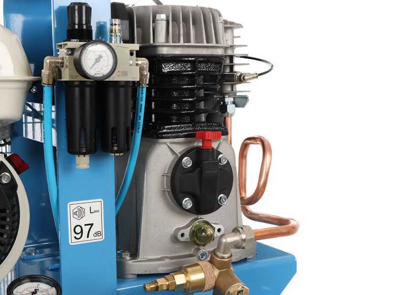 Campagnola MC 545 Petrol Engine-driven Air Compressor Honda GP160 KIT + 2 Tuono Evo Pneumatic Olive Harvesters + Victory Pneumatic Pruning Shears