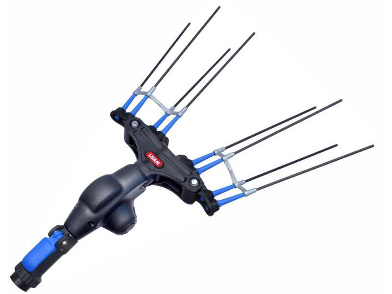 Lisam Thor Electric Battery-powered Olive Harvester - With 8 carbon prongs - 250-350 cm - Telescopic Pole