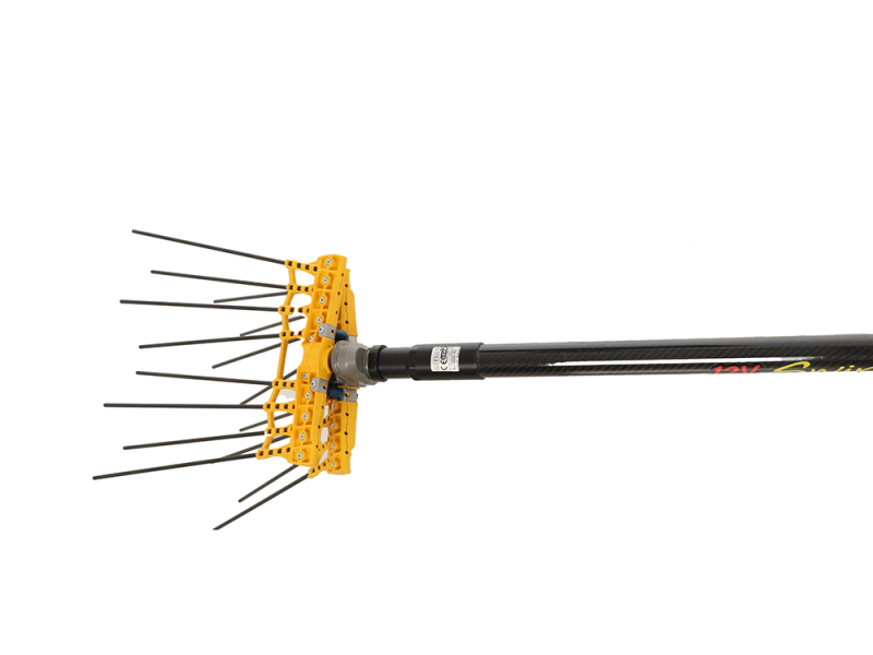 Lisam Swing Electric Battery-powered Olive Harvester - With 8 + 8 carbon prongs - Fixed Pole