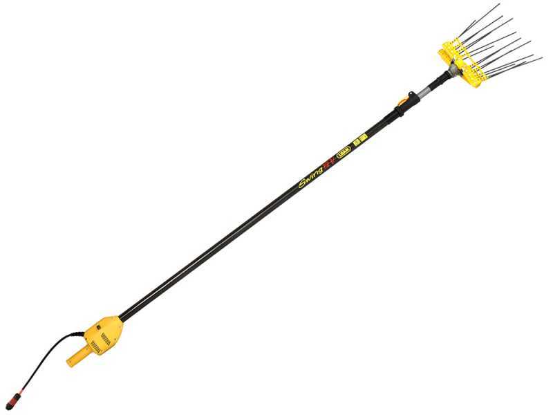 Electric Battery-powered Olive Harvester Lisam Swing - With 8 + 8 carbon prongs - Telescopic Pole