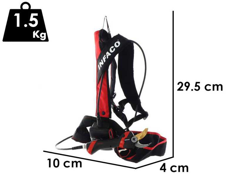 Infaco F3020M Electric Pruning Shears - 36V 3Ah - &Oslash; 45 mm