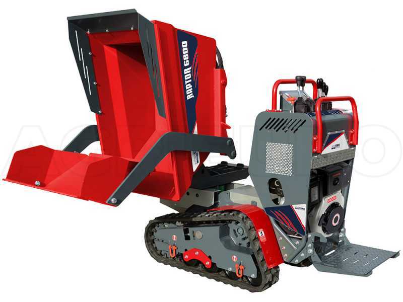 AgriEuro Top-Line RAPTOR 6800 YEDT 4.0 Tracked Power Barrow - Yanmar L100E - with Loading Bucket + Cement Mixer