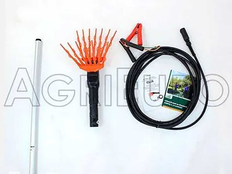 TecnoVIR Olivir - Electric Battery-powered Olive Harvester - 120-200 cm Aluminium Telescopic Pole 